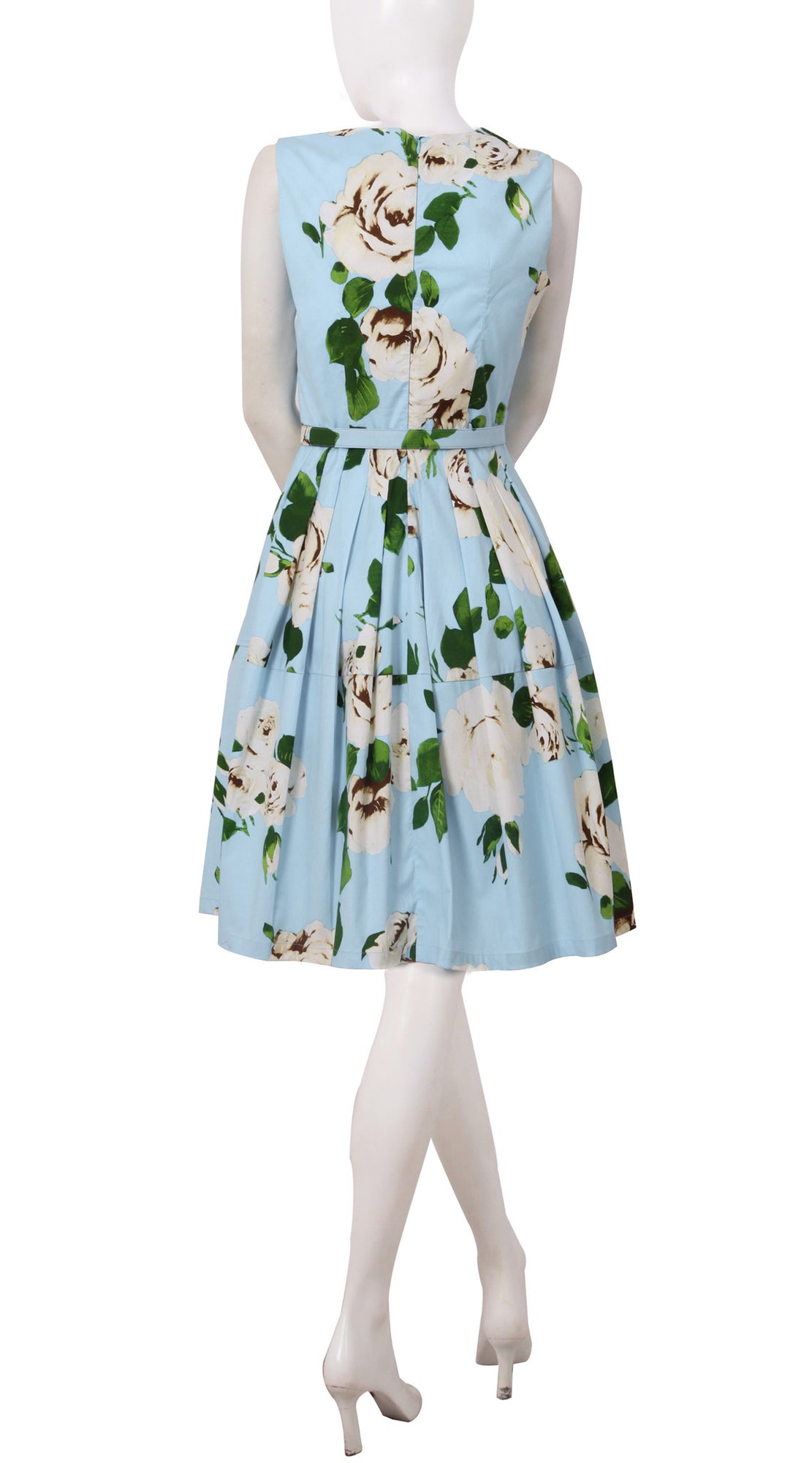 Sleeveless | Amber Queen | Soft Sky Blue Ivory | Back | Dress By Samantha Sung