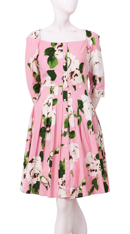 3/4 Sleeve | Amber Queen | Soft Rose Ivory | Front | Dress By Samantha Sung