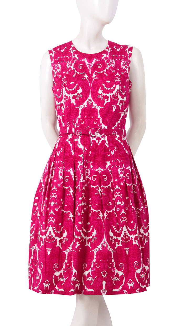 Sleeveless | Antoinette Bright | White Fuchsia | Front | Dress By Samantha Sung