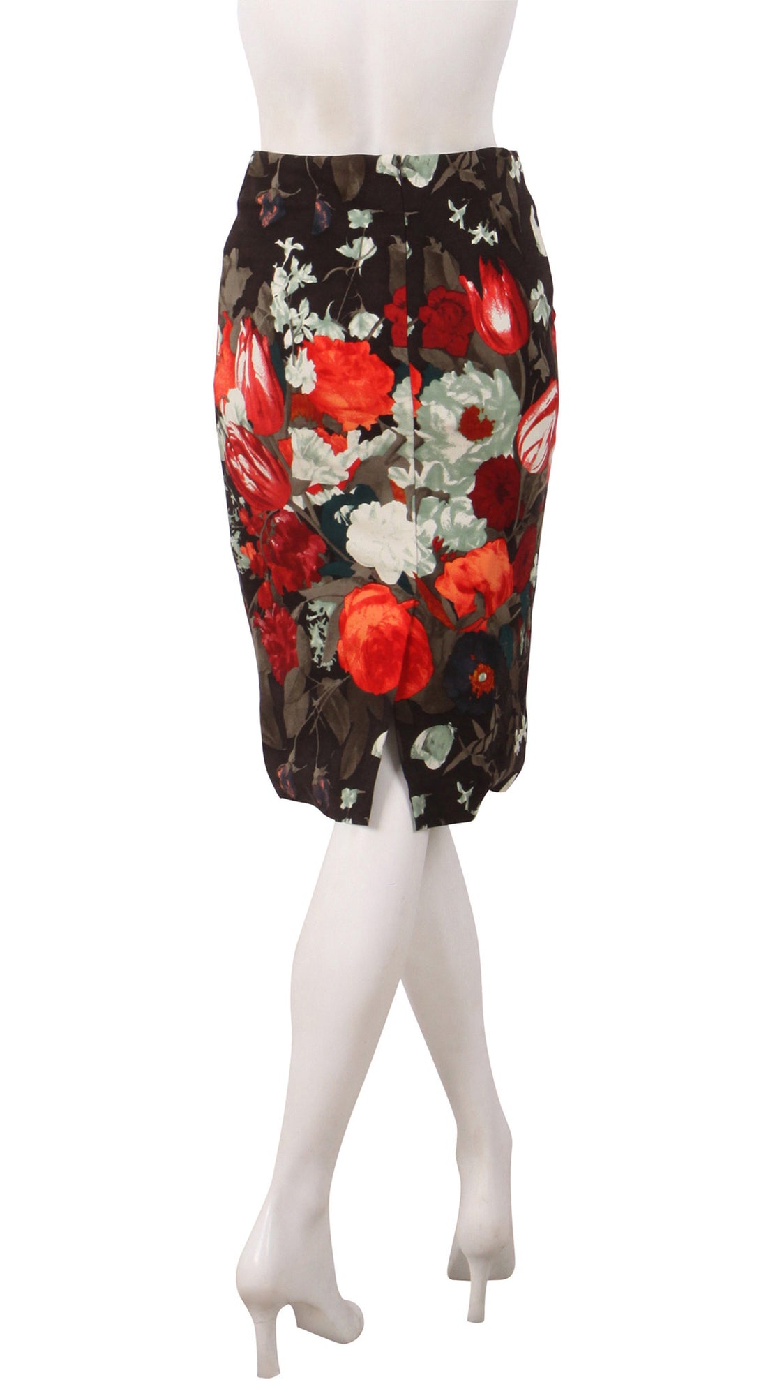 Regular | Bollongier Tulip Dark | Dark Sepia Scarlet Red | Back | Skirt By Samantha Sung