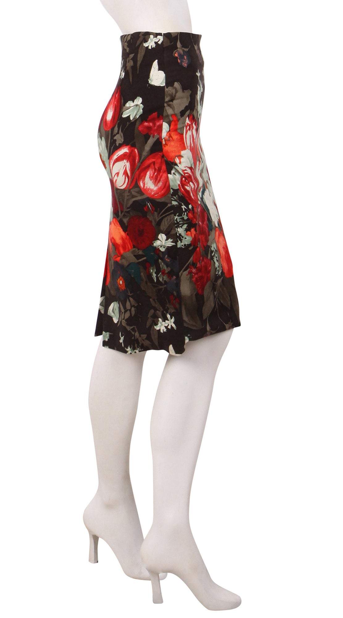 Regular | Bollongier Tulip Dark | Dark Sepia Scarlet Red | Right | Skirt By Samantha Sung