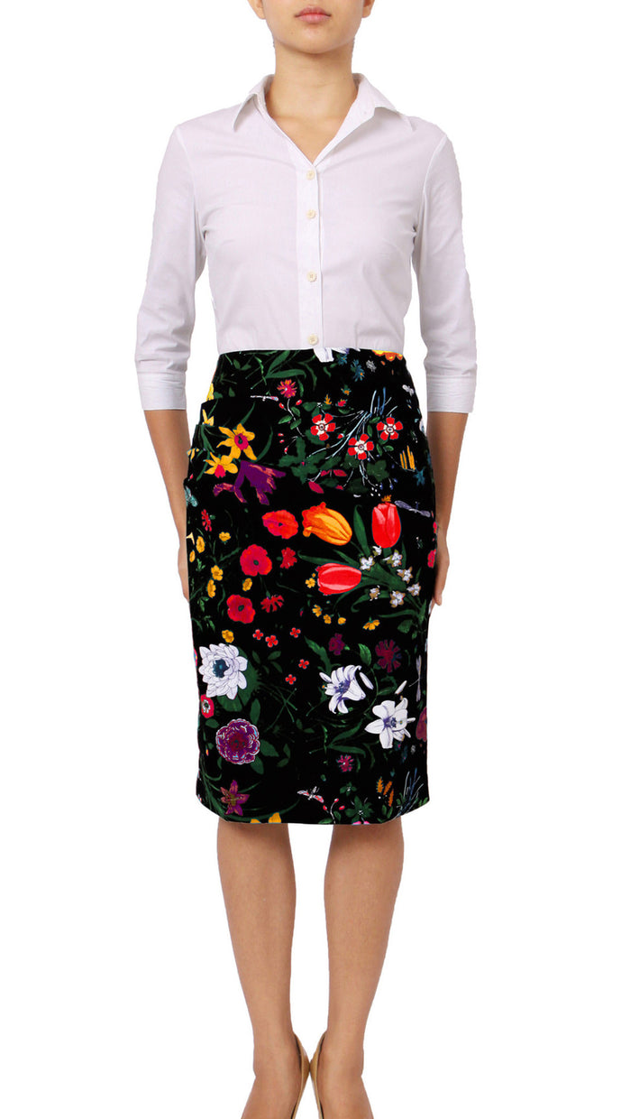 Annette Skirt Cotton Stretch (Botanical Garden)