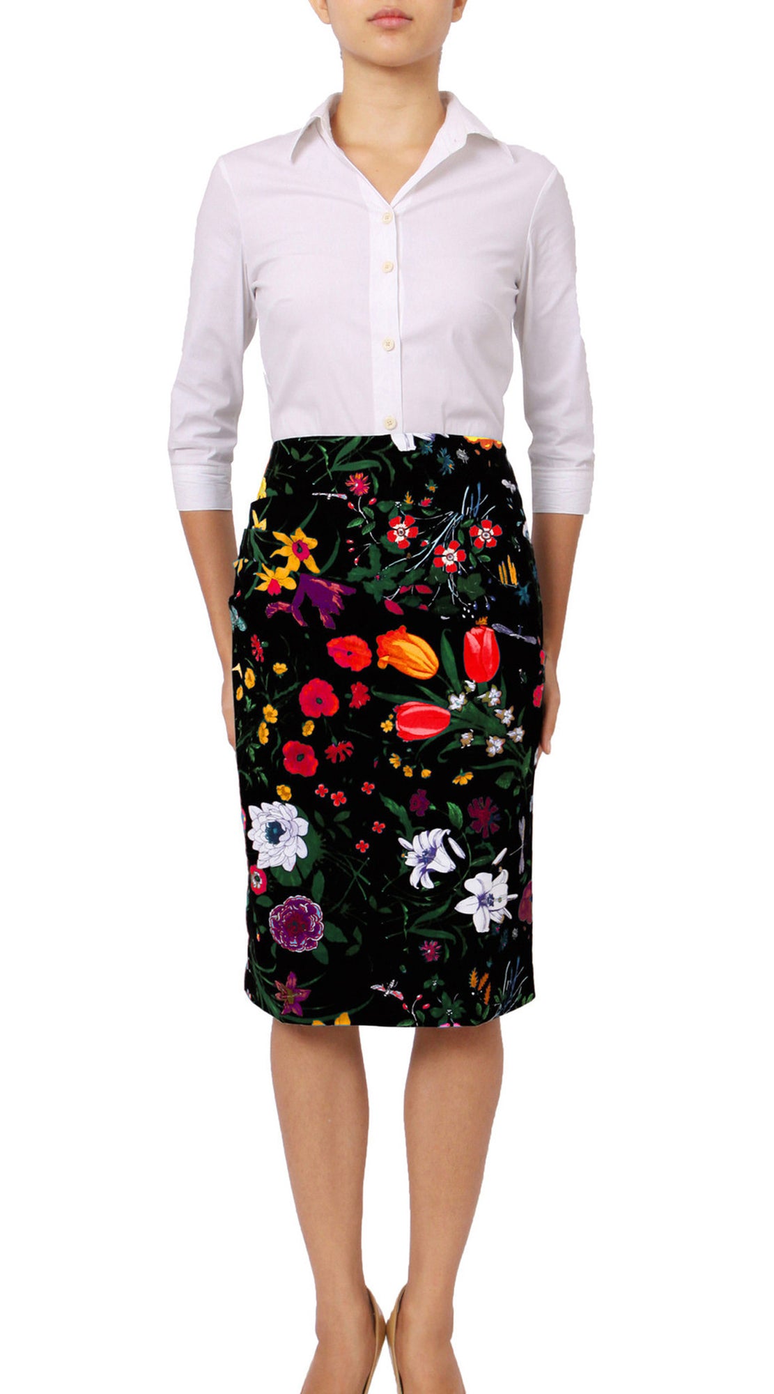 Annette Skirt Cotton Stretch (Botanical Garden)
