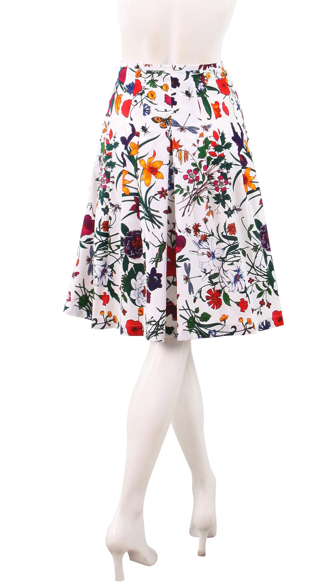 Regular | Botanical Garden | White Indian Red | Back | Skirt By Samantha Sung