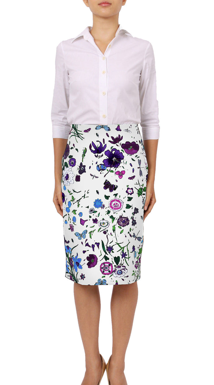 Regular | Botanical Garden | White Lilac | Front | Skirt By Samantha Sung