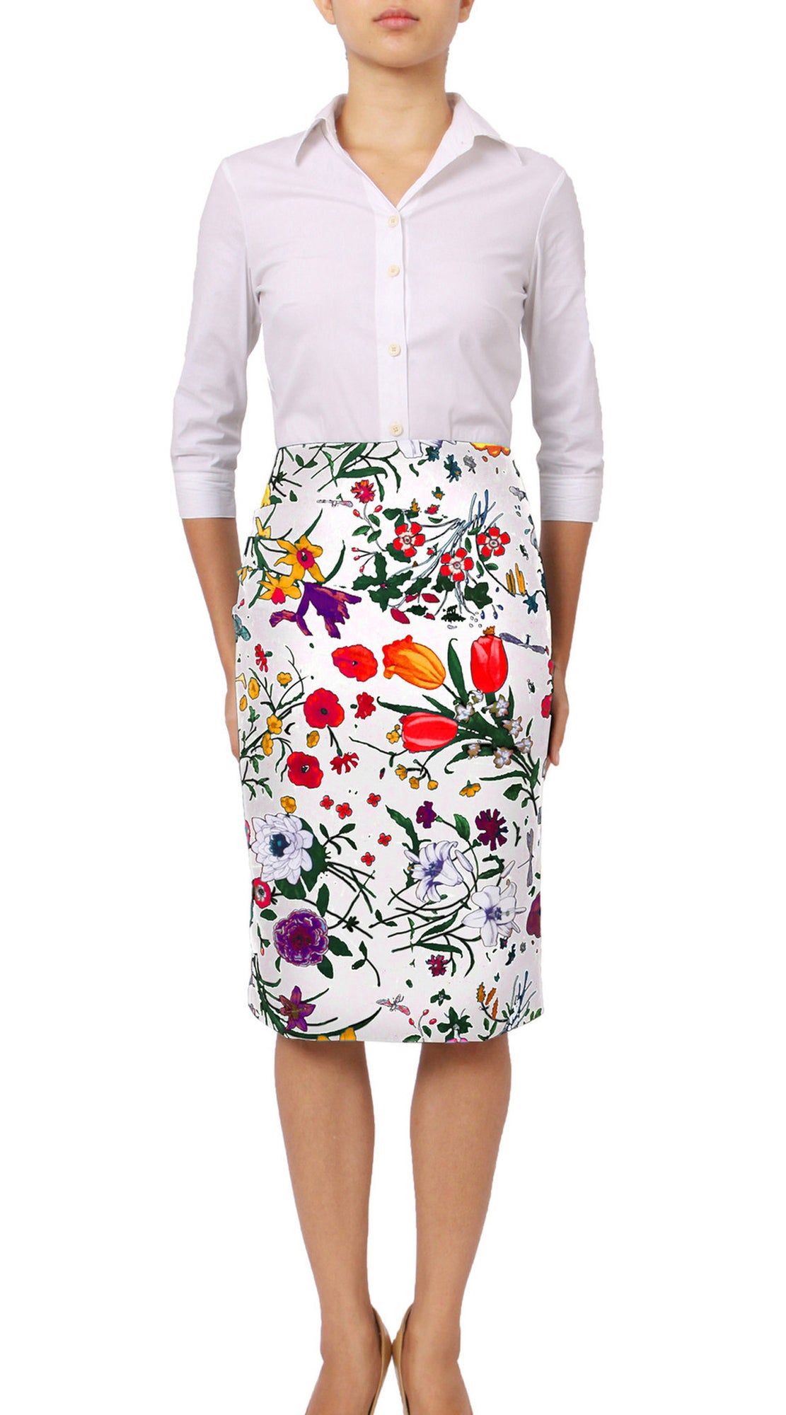 Annette Skirt Cotton Stretch (Botanical Garden)