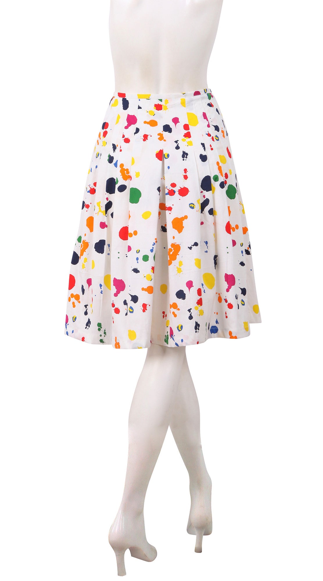 Regular | Color Drip | White Red | Back | Skirt By Samantha Sung