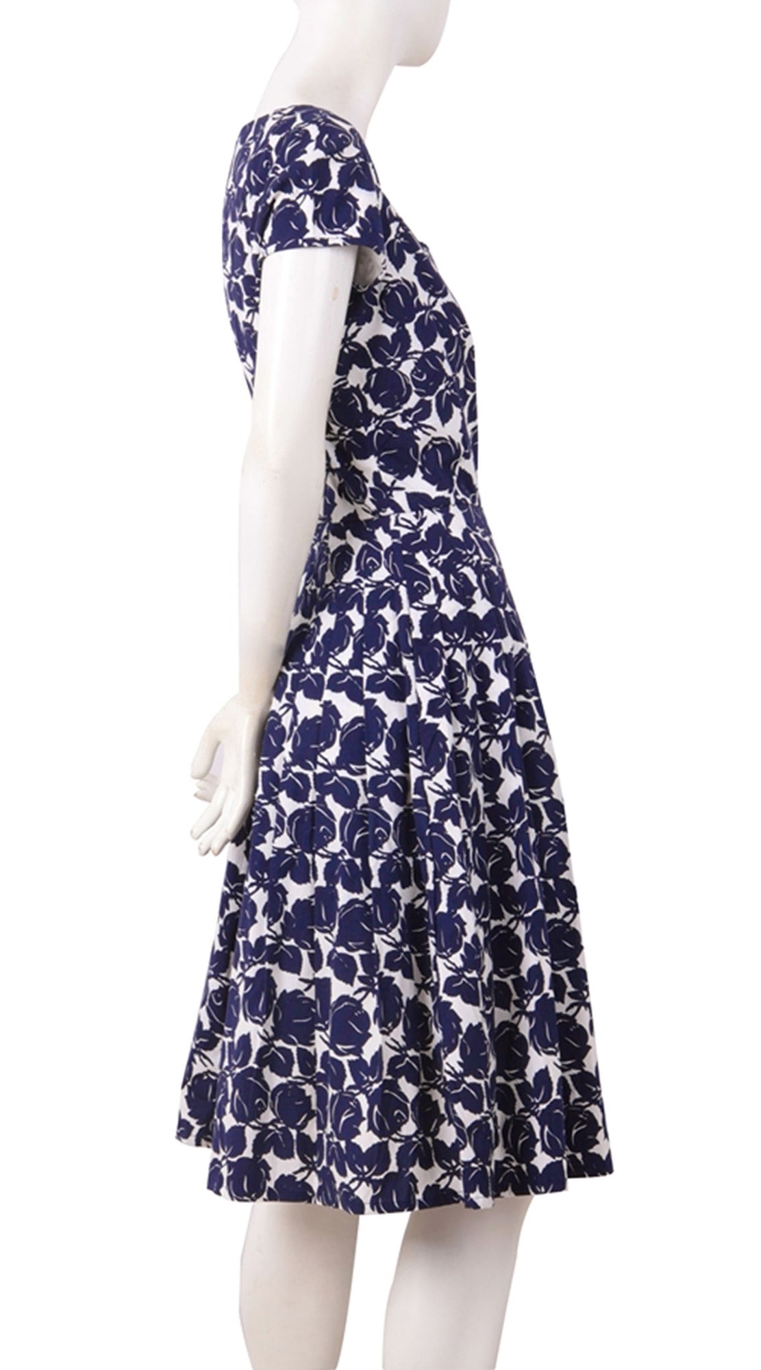 Cap Sleeve | Corfu Rose | White Indigo | Right | Dress By Samantha Sung