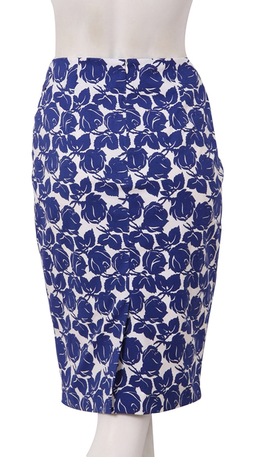 Regular | Corfu Rose | White Cobalt Blue | Front | Skirt By Samantha Sung