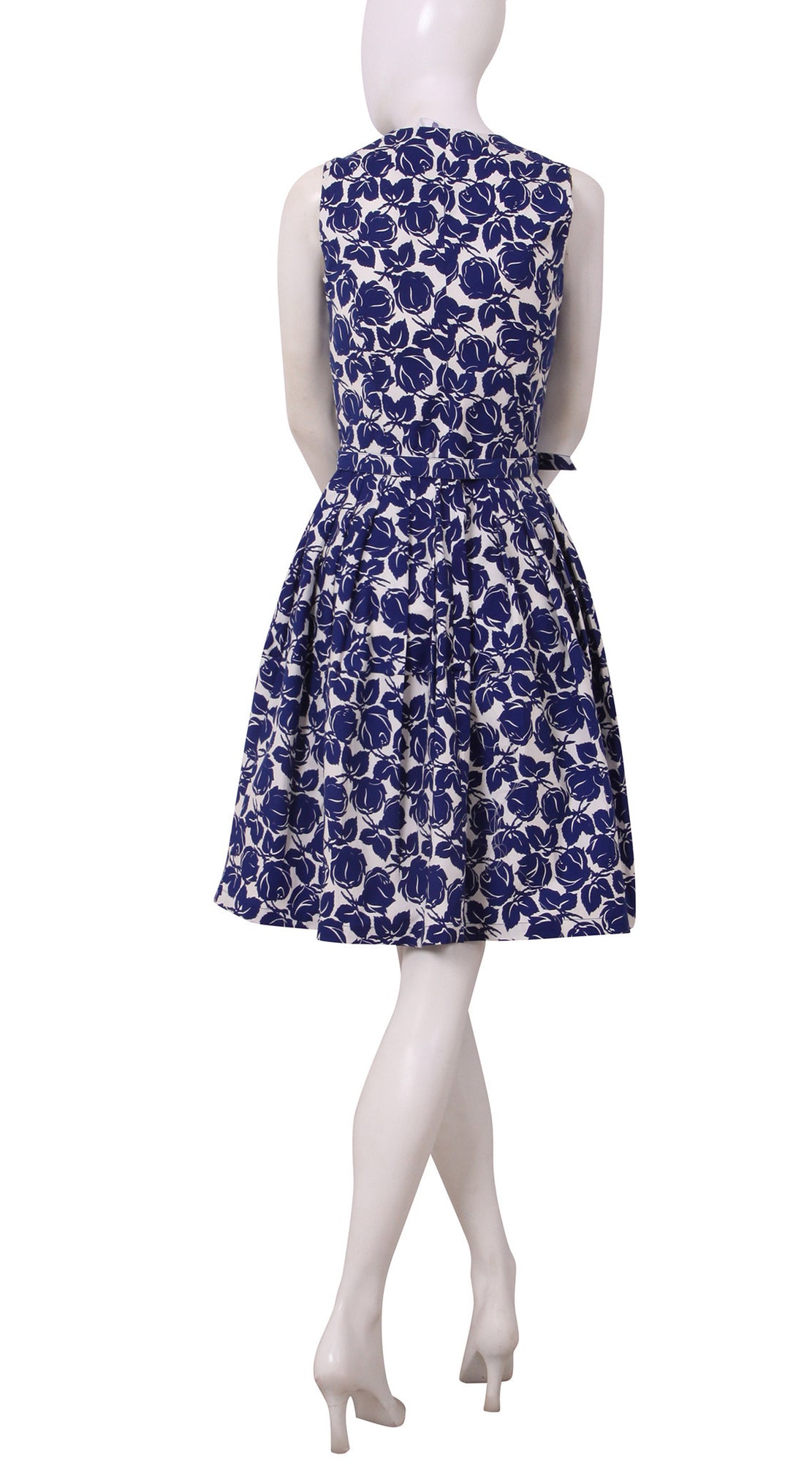 Sleeveless | Corfu Rose | White Admiral Blue | Back | Dress By Samantha Sung