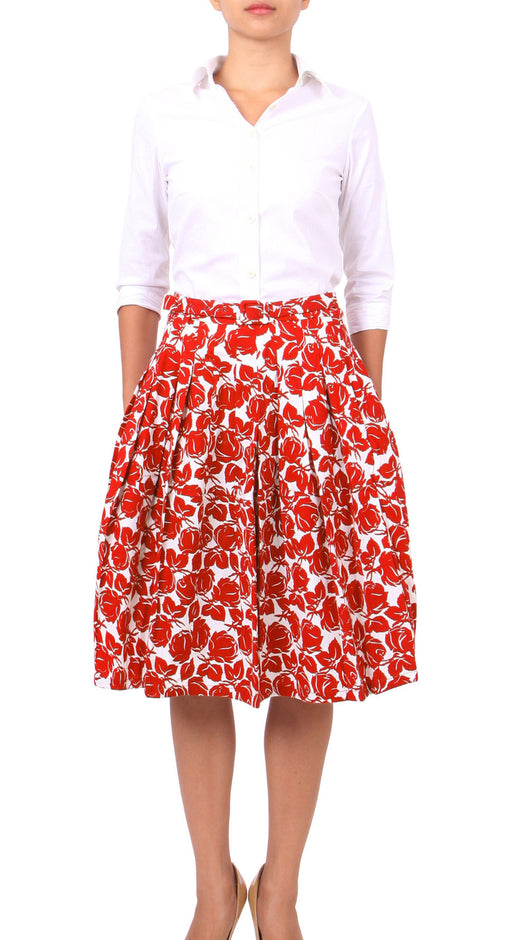 Regular | Corfu | White Indigo | Front-1 | Skirt By Samantha Sung