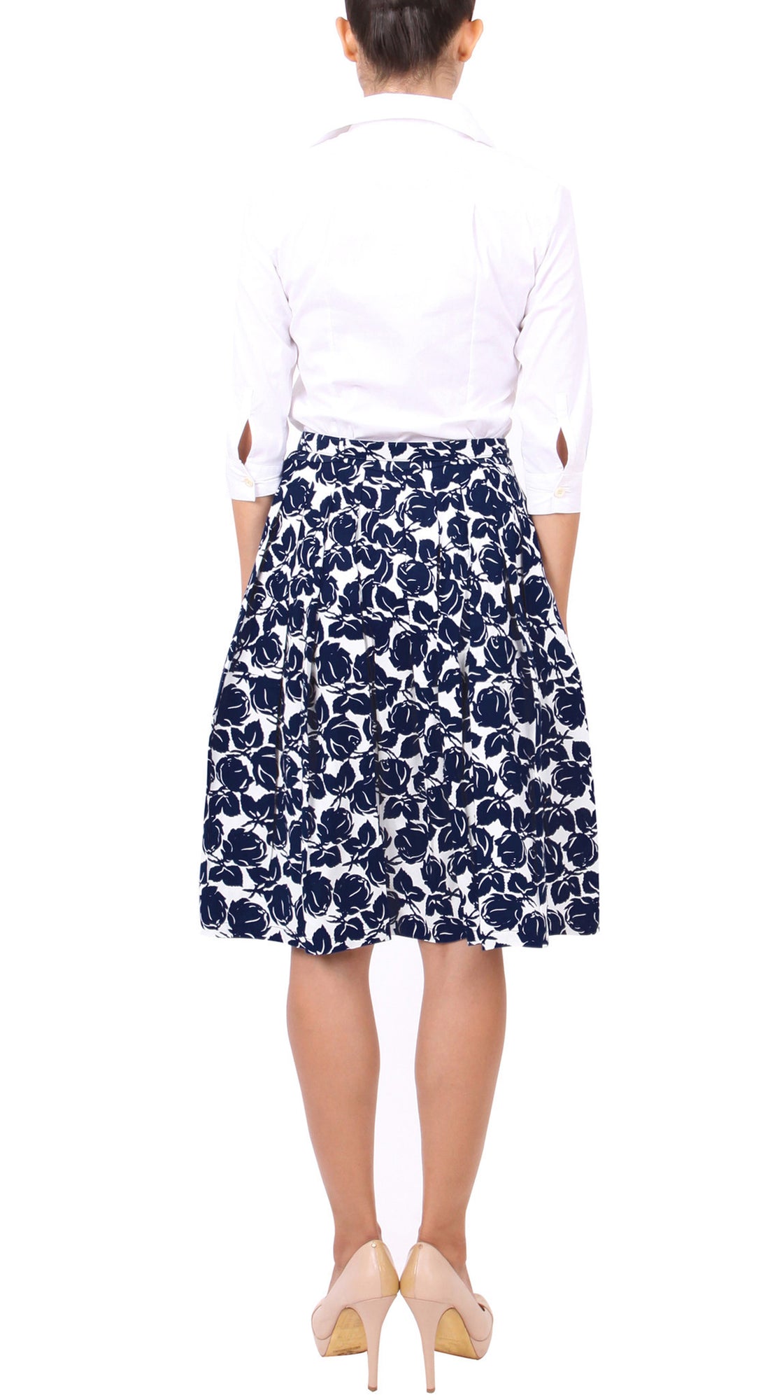 Regular | Corfu | White Indigo | Back | Skirt By Samantha Sung