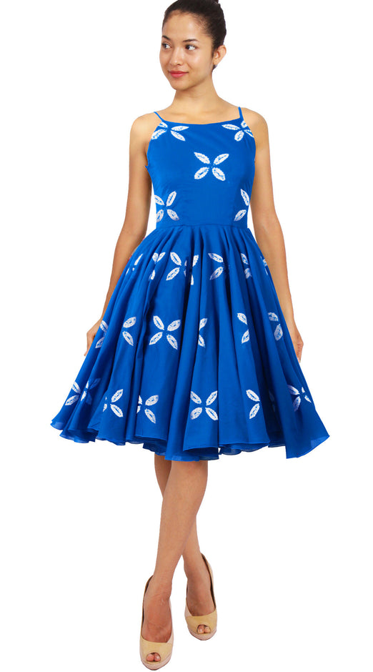 Sleeveless | Cross Lips | Sea Blue | Style | Shirt Dress By Samantha Sung