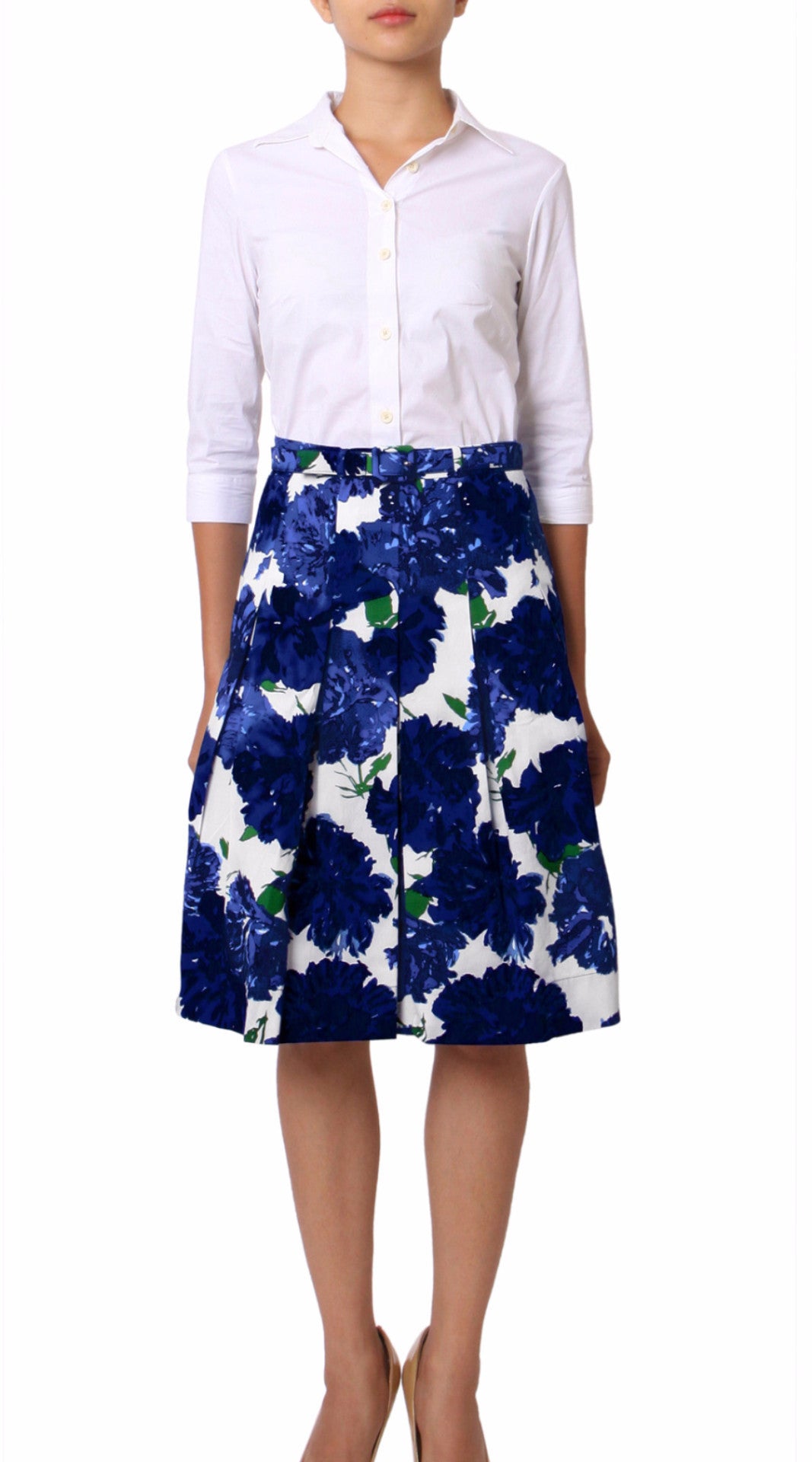 Regular | Cyprus Bloom | White Indigo | Front | Dress By Samantha Sung