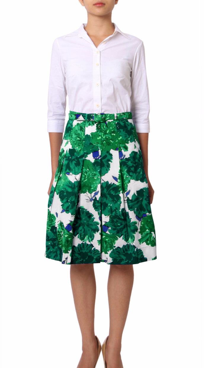 Regular | Cyprus Bloom | White Pine Green | Front | Dress By Samantha Sung