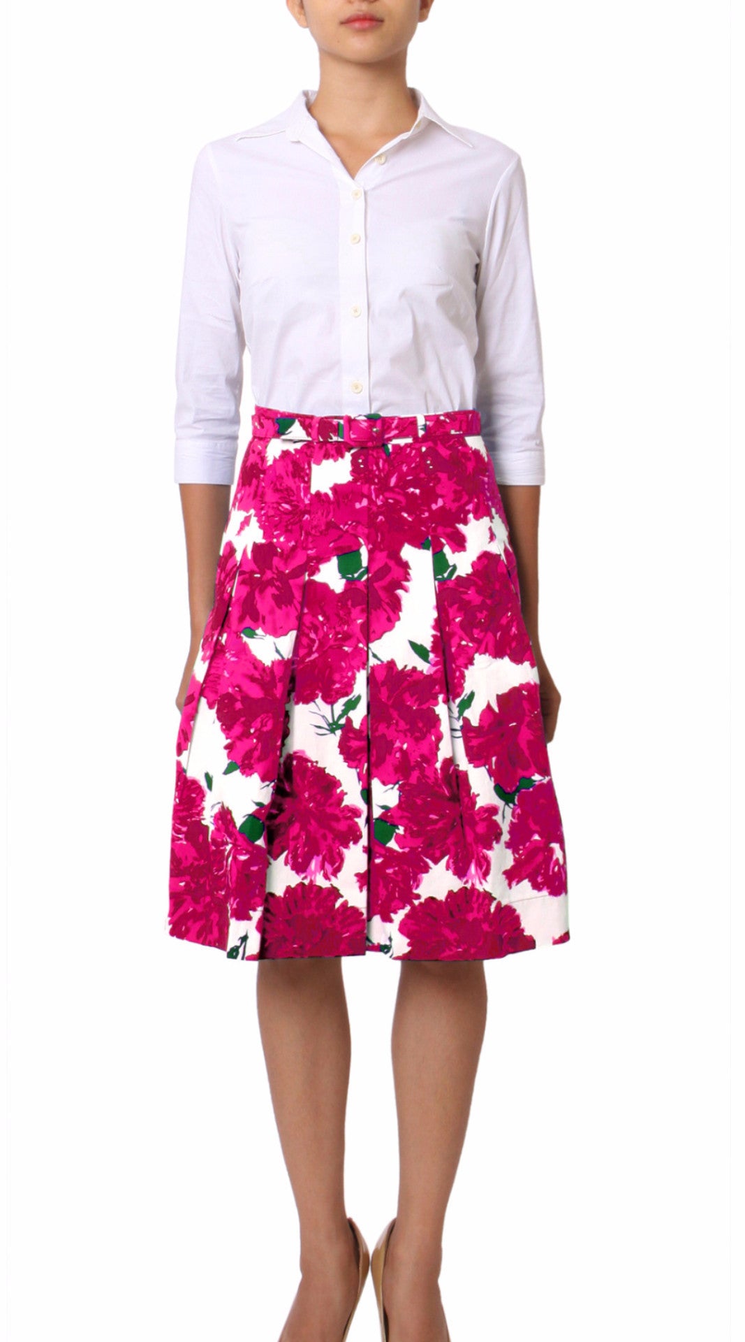 Regular | Cyprus Bloom | White Pink | Front | Dress By Samantha Sung