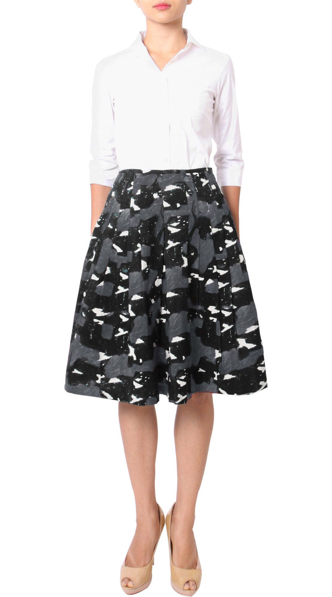 Regular | Degas | Black Grey | Front | Skirt By Samantha Sung