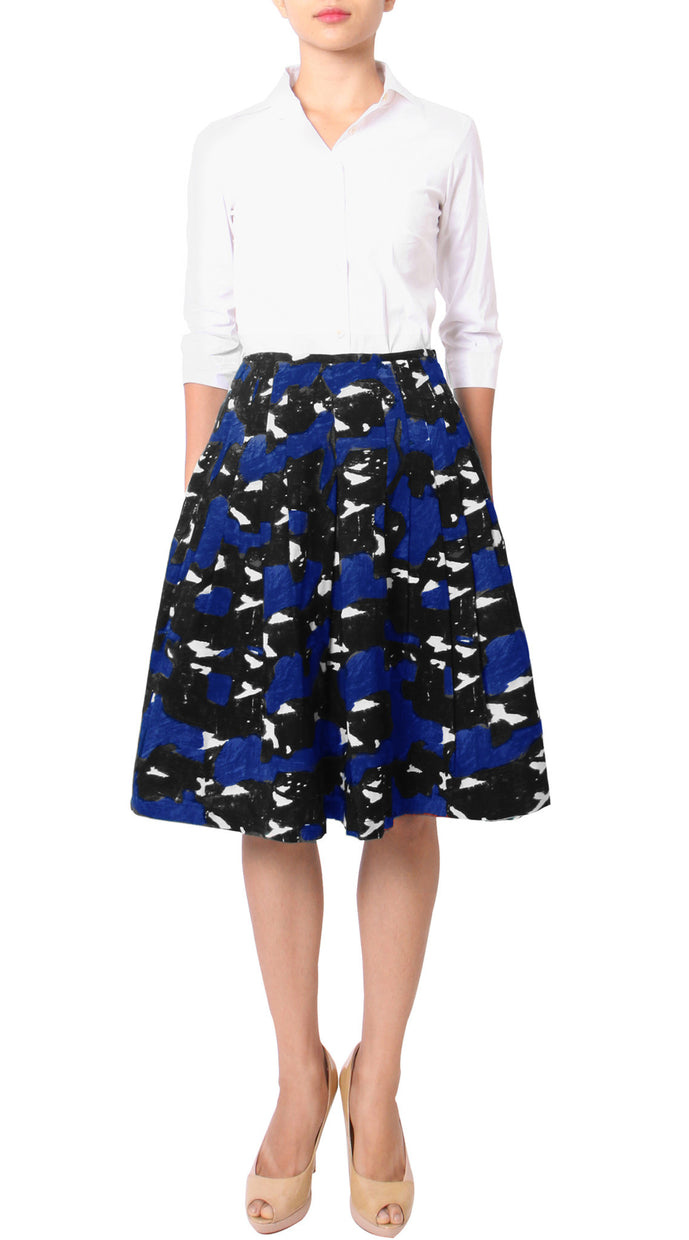 Regular | Degas Dark | Dark Black Cobalt Blue | Front | Skirt By Samantha Sung
