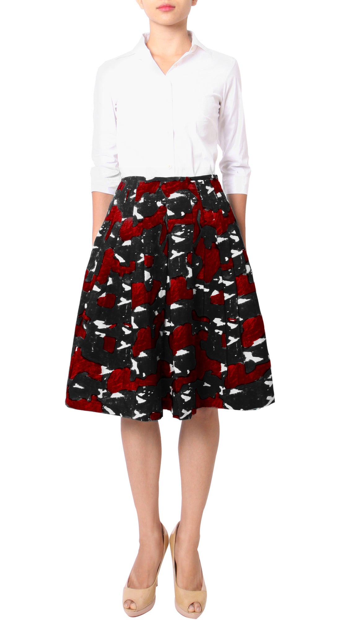Regular | Degas Dark | Dark Black Maroon | Front | Skirt By Samantha Sung