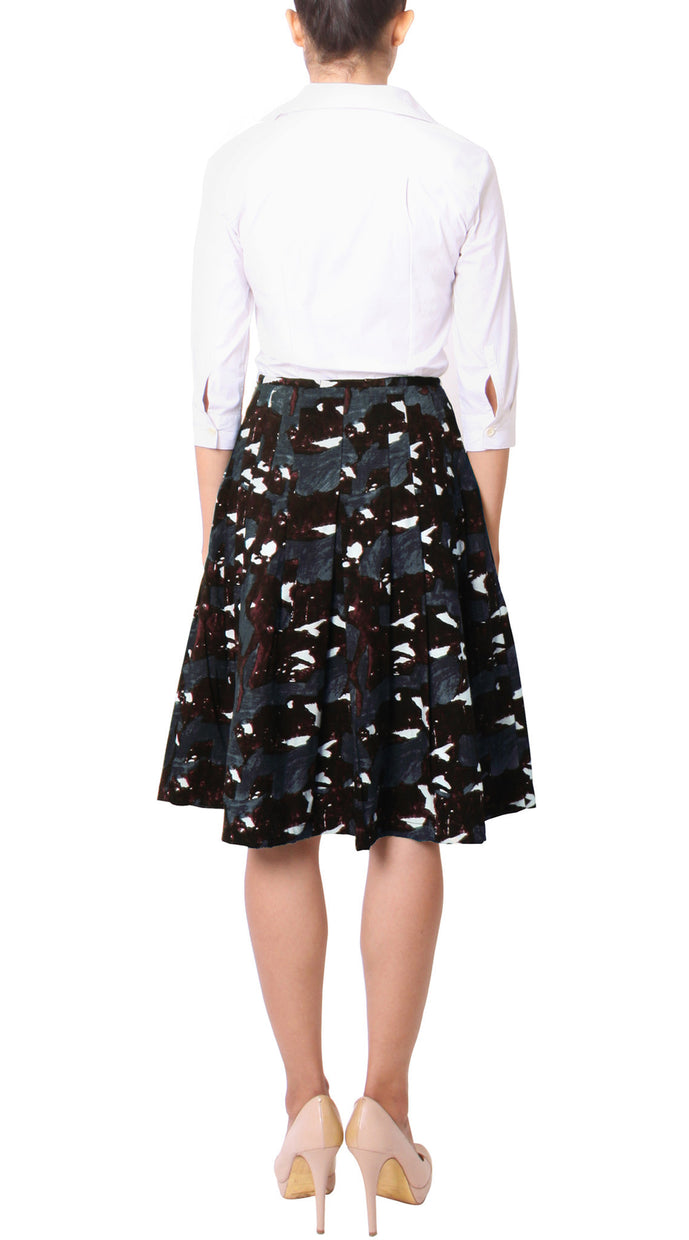 Regular | Degas Dark | Dark Mahogany Grey | Back | Skirt By Samantha Sung