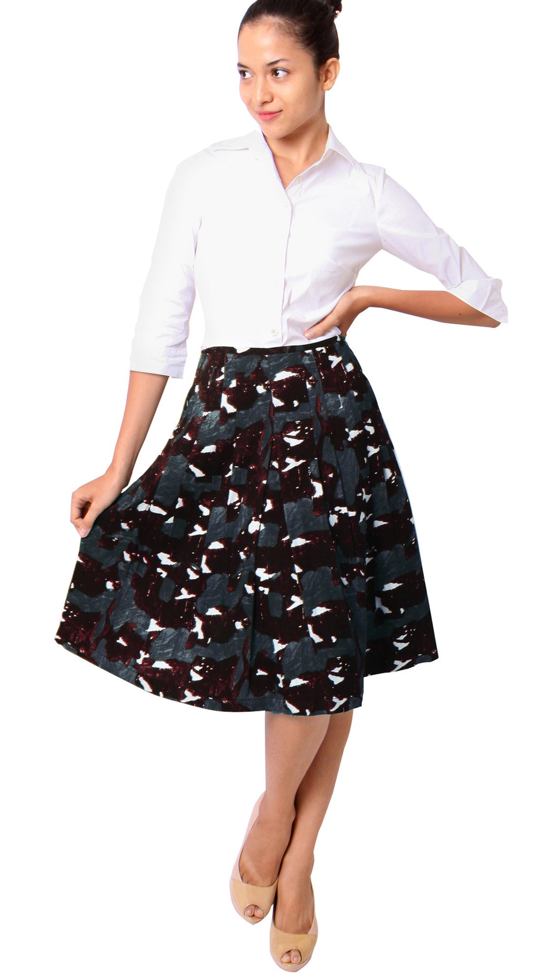 Regular | Degas Dark | Dark Mahogany Grey | Style | Skirt By Samantha Sung