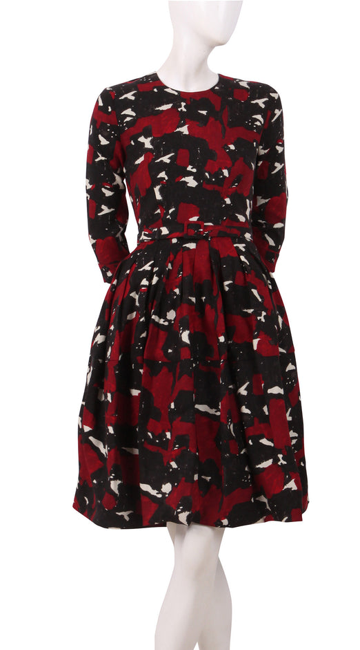 3/4 Sleeve | Degas Black | Dark Black Marron | Front | Dress By Samantha Sung