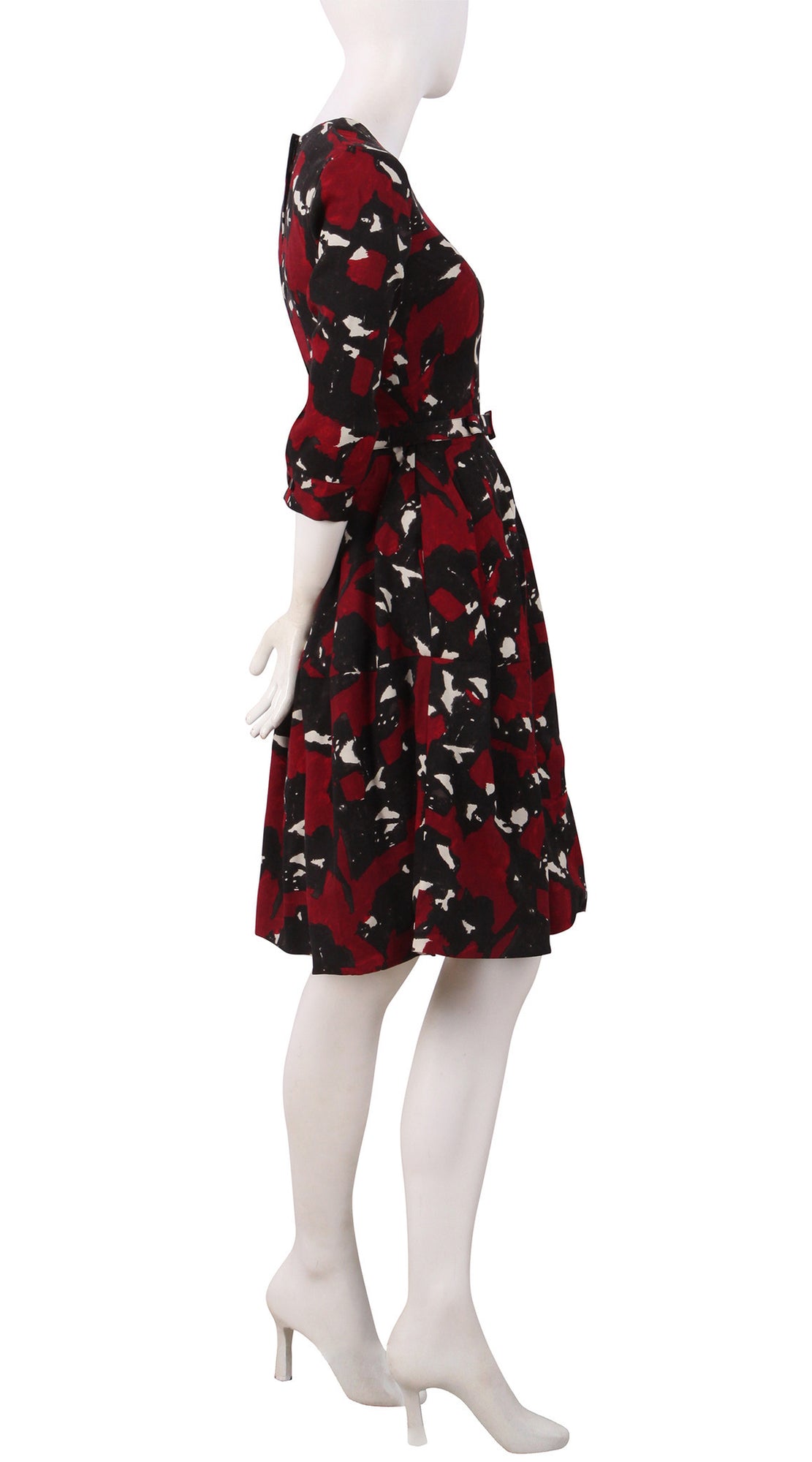 3/4 Sleeve | Degas Black | Dark Black Marron | Right | Dress By Samantha Sung