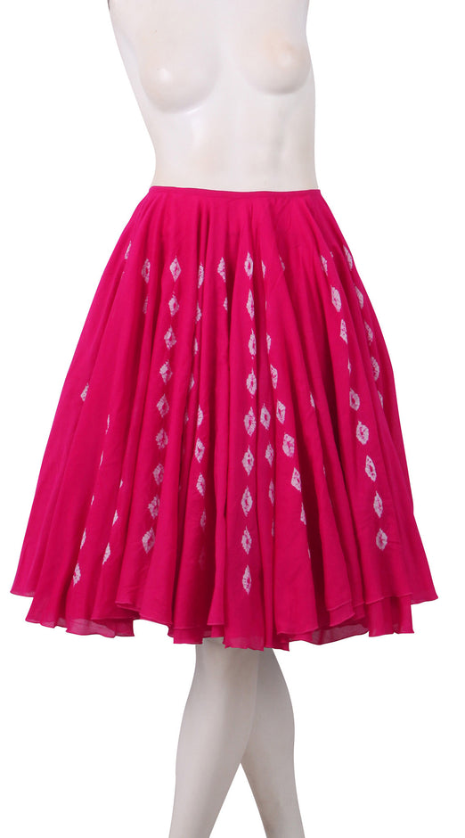 Regular | Diamond Shibori | Rose | Front | Skirt By Samantha Sung