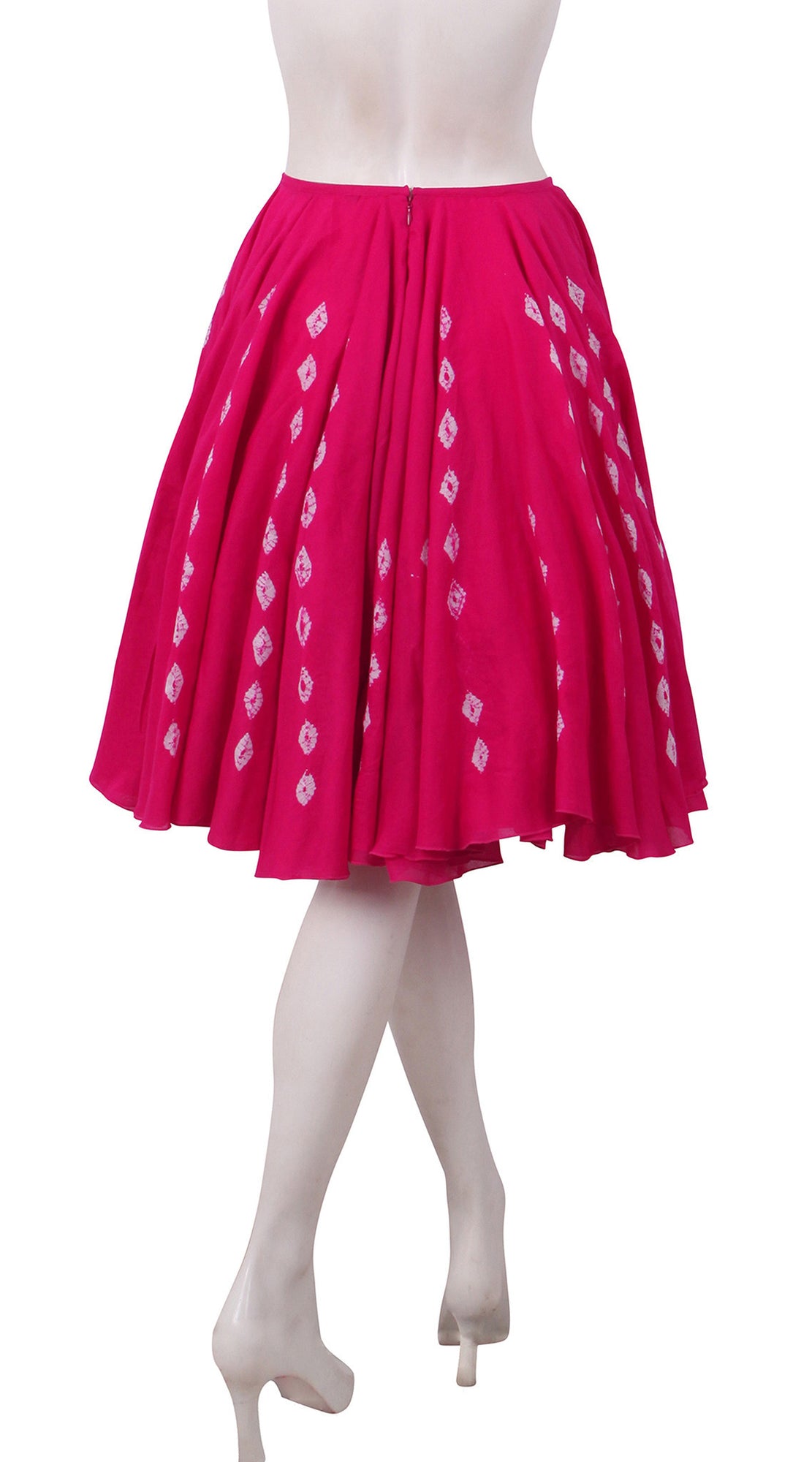 Regular | Diamond Shibori | Rose | Back | Skirt By Samantha Sung