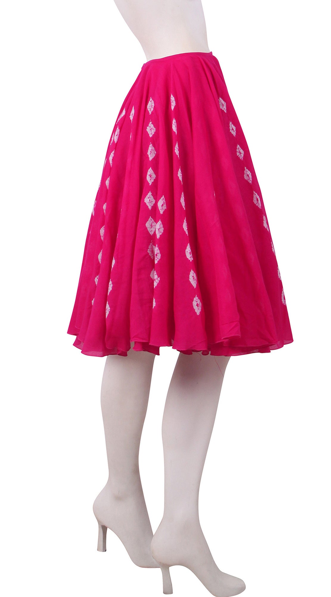 Regular | Diamond Shibori | Rose | Right | Skirt By Samantha Sung