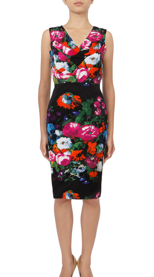 Sleeveless | Dutch Master | Black Rose | Front | Dress By Samantha Sung