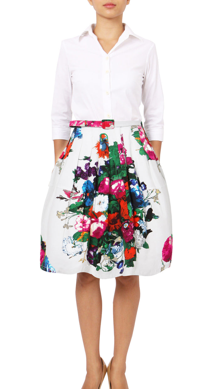 Regular | Dutch Master | White Rose | Front | Skirt By Samantha Sung