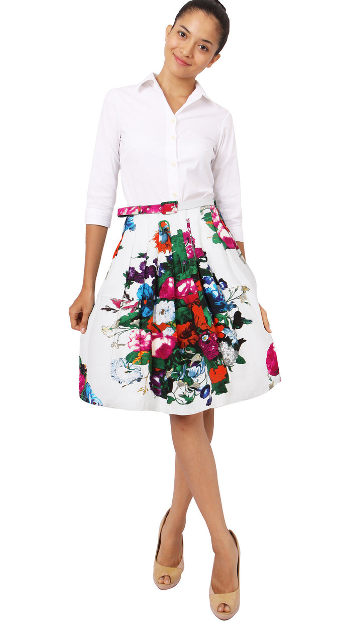 Regular | Dutch Master | White Rose | Front | Skirt By Samantha Sung