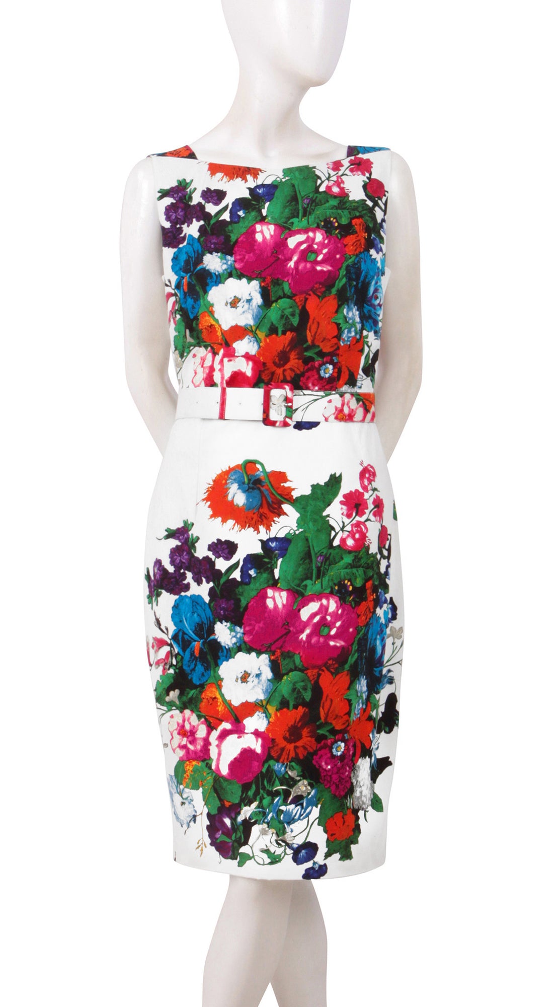 Sleeveless | Dutch Master | White Rose | Front | Dress By Samantha Sung