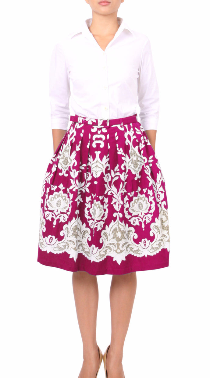 Regular | English Macrame | Pink Ivory | Front | Skirt By Samantha Sung