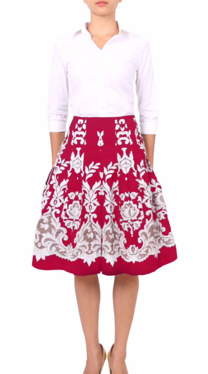 Regular | English Macrame | PInk Ivory | Front | Skirt By Samantha Sung