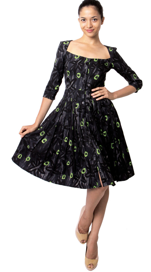 3/4 Sleeve | Grau | Black Lime Green | Style | Dress By Samantha Sung