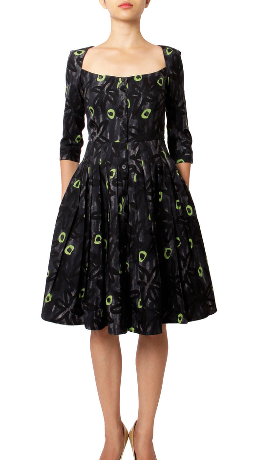 3/4 Sleeve | Grau | Black Lime Green | Style | Dress By Samantha Sung