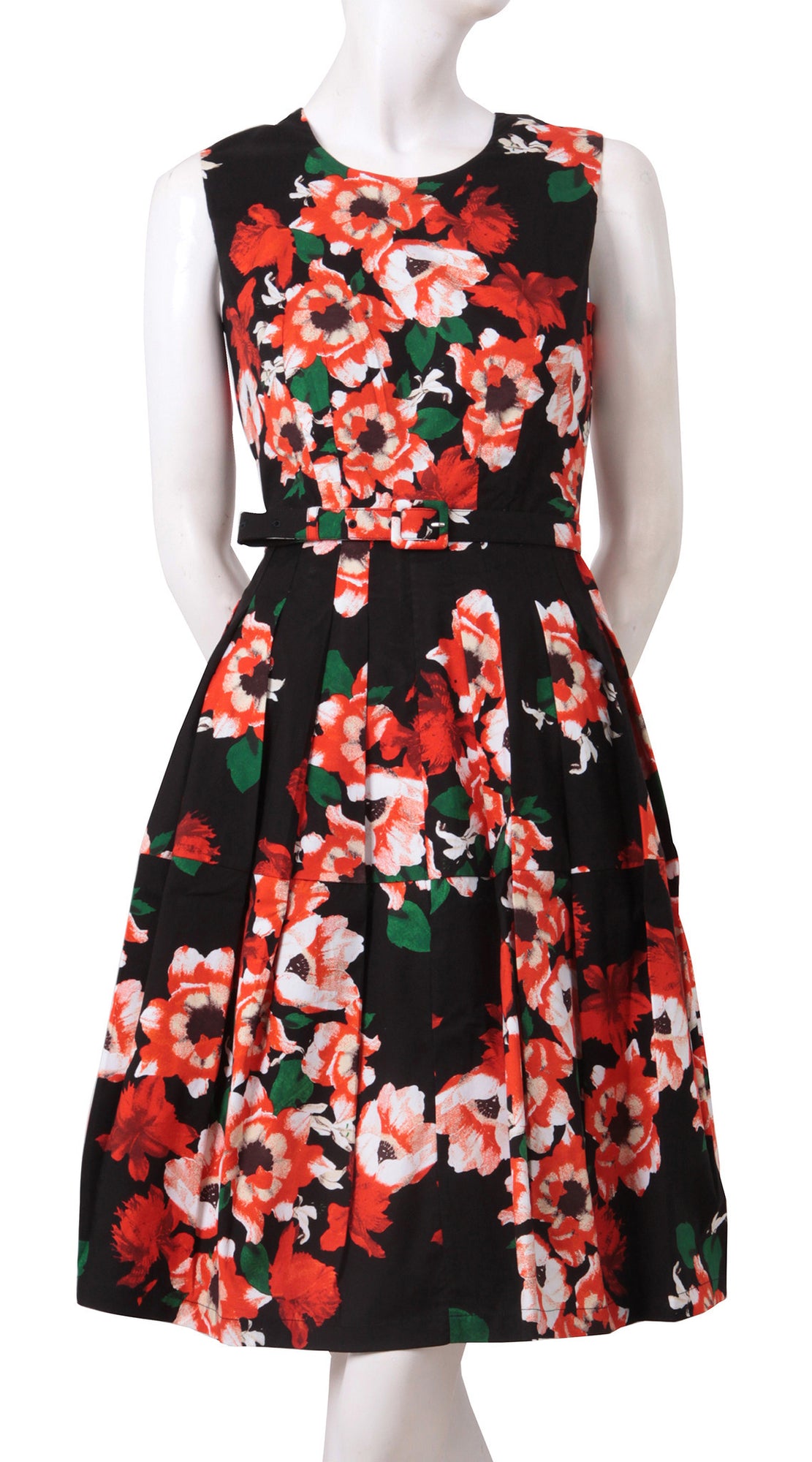 Sleeveless | Holland Master Black | Black Indian Red | Front | Dress By Samantha Sung
