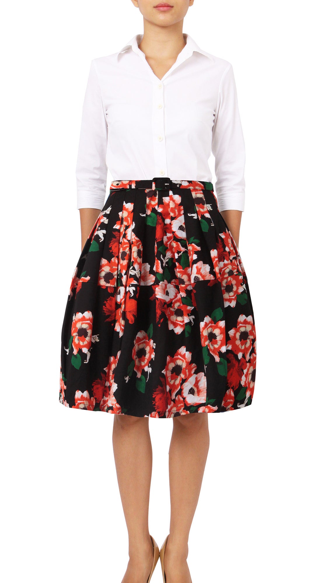 Regular | Holland Master Black | Black Indian Red | Front | Skirt By Samantha Sung