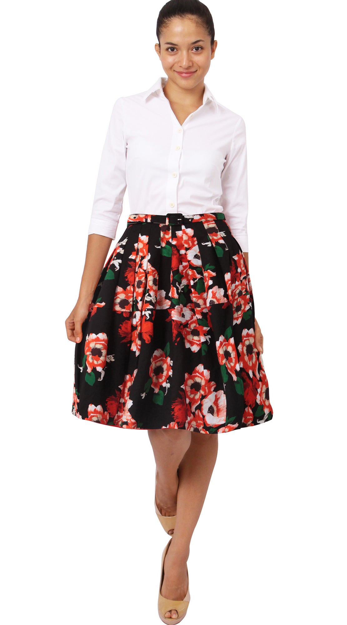 Regular | Holland Master Black | Black Indian Red | Front-1 | Skirt By Samantha Sung
