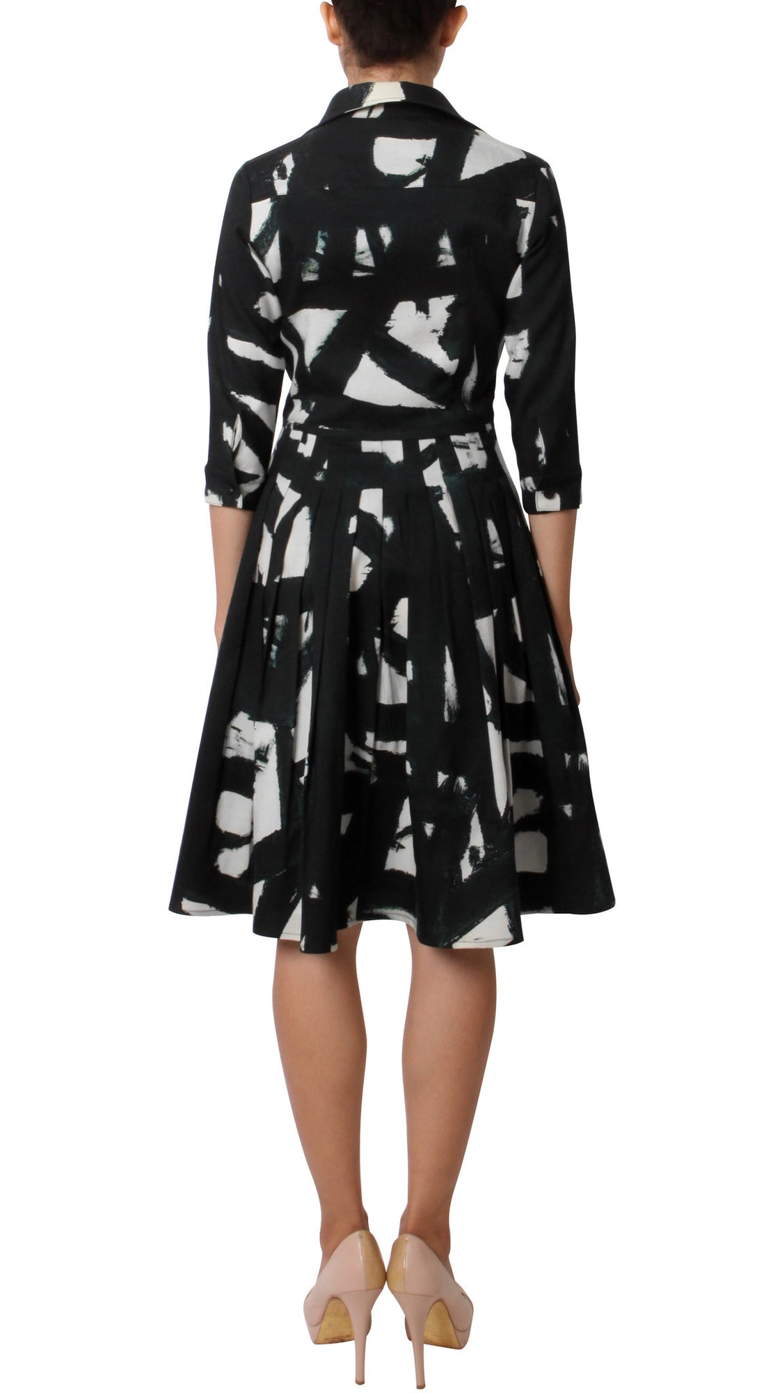 Audrey Dress #2 Shirt Collar 3/4 Sleeve Regular Cotton Stretch (Kline)