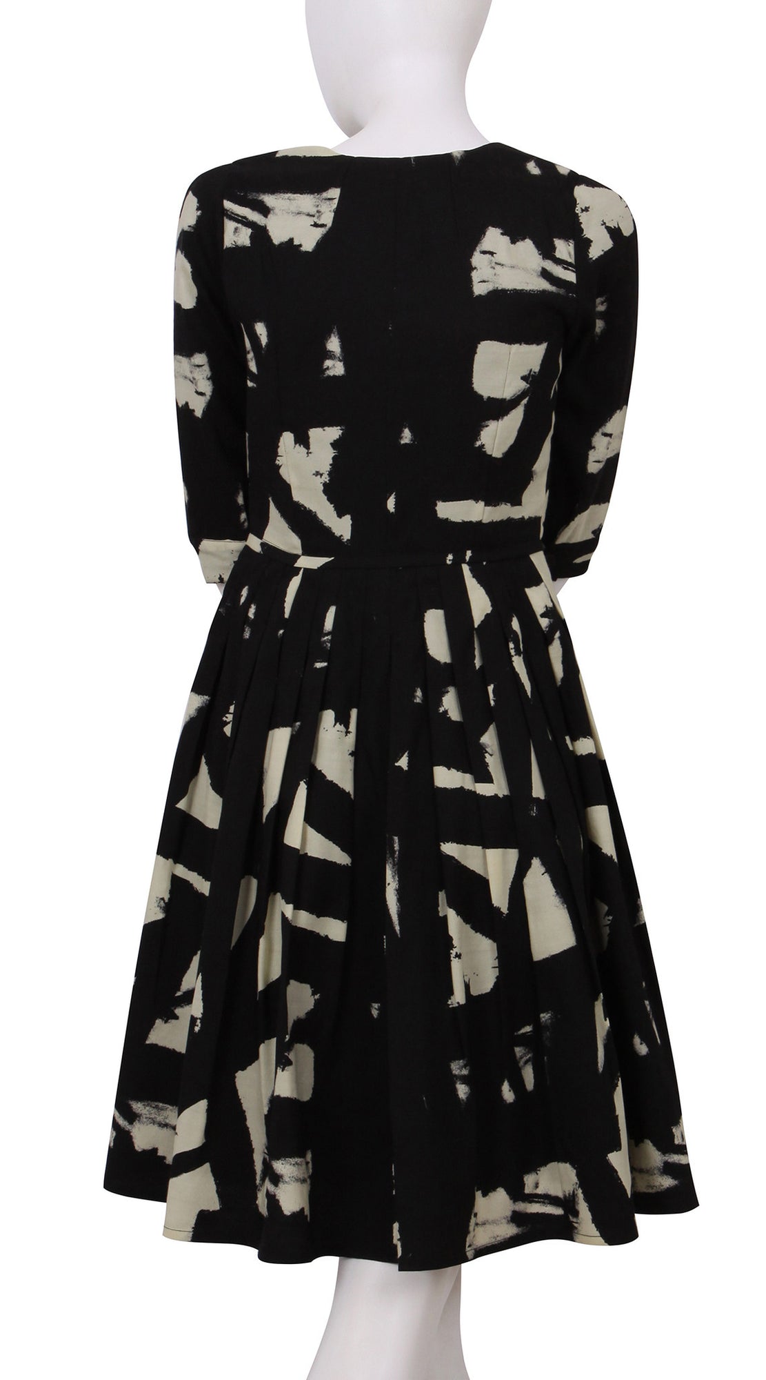 3/4 Sleeve | Kline Dark | Dark Black Ivory | Back | Dress By Samantha Sung