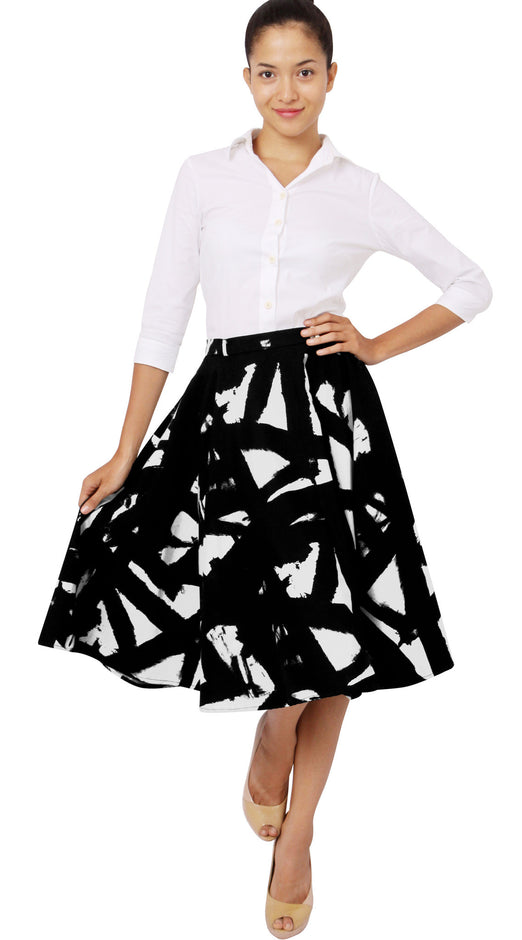 Midi | Kline | White Black | Style | Skirt By Samantha Sung