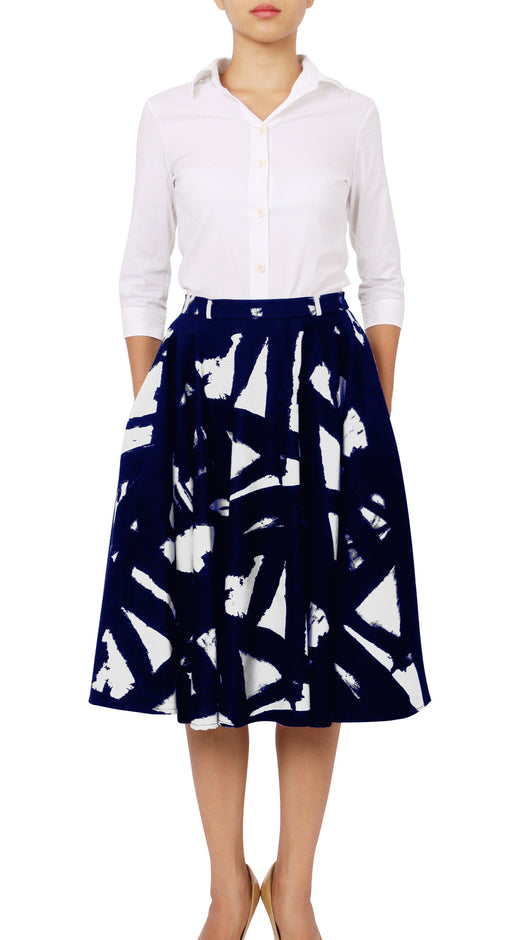 Midi | Kline | White Black | Style | Skirt By Samantha Sung