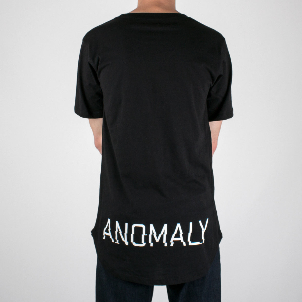 'Anomaly' Dove Tail T-Shirt - Black