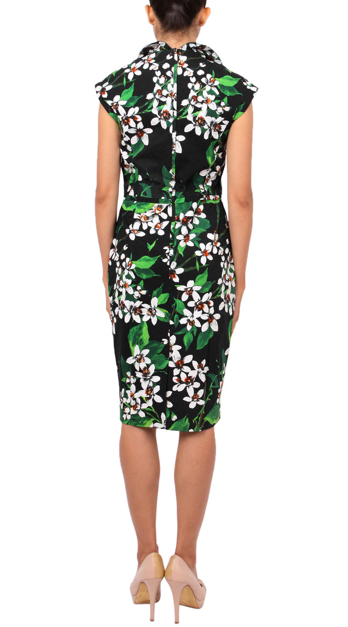 Cap Sleeve | Magnolia | Black White | Back| Dress By Samantha Sung