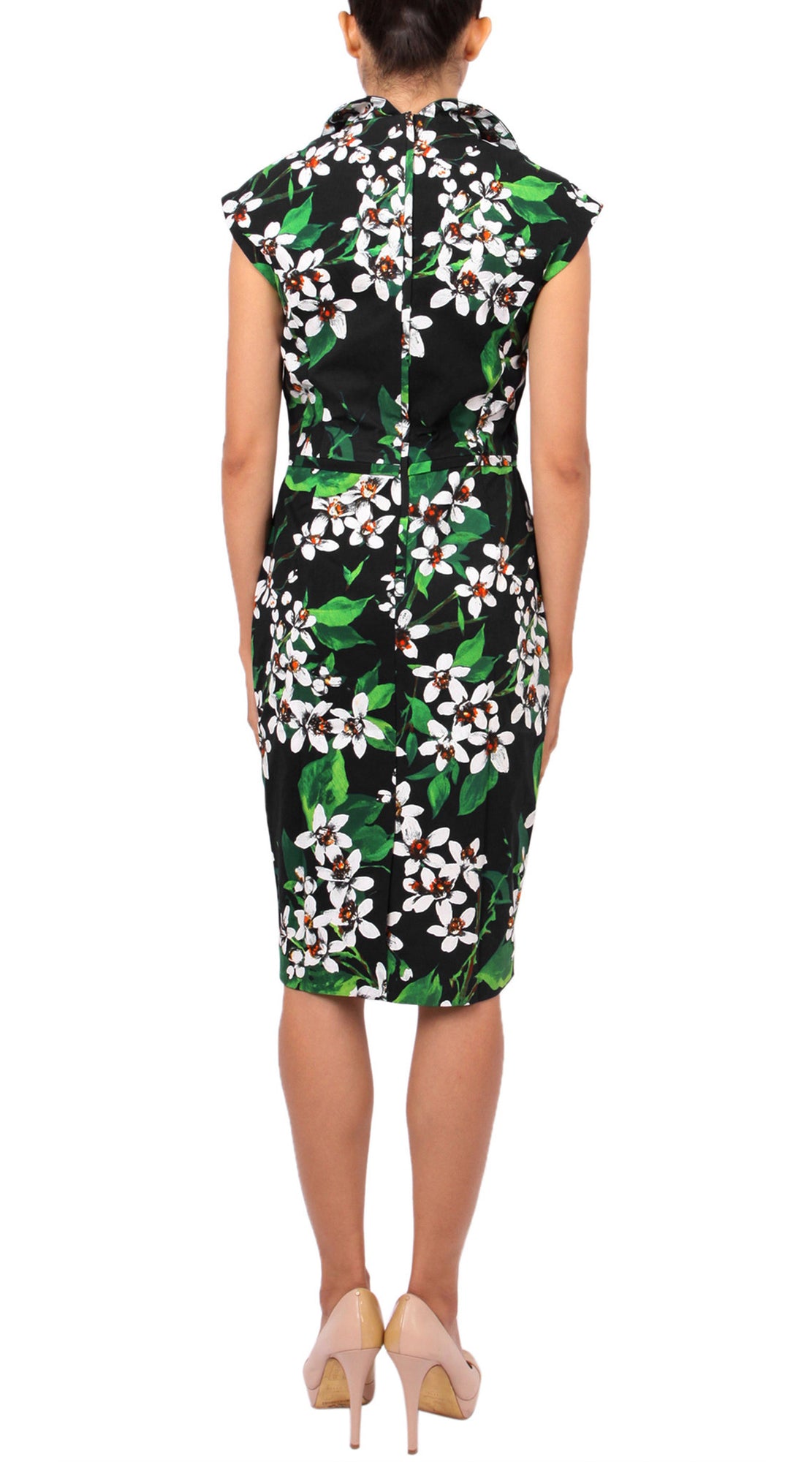 Cap Sleeve | Magnolia | Black White | Back| Dress By Samantha Sung