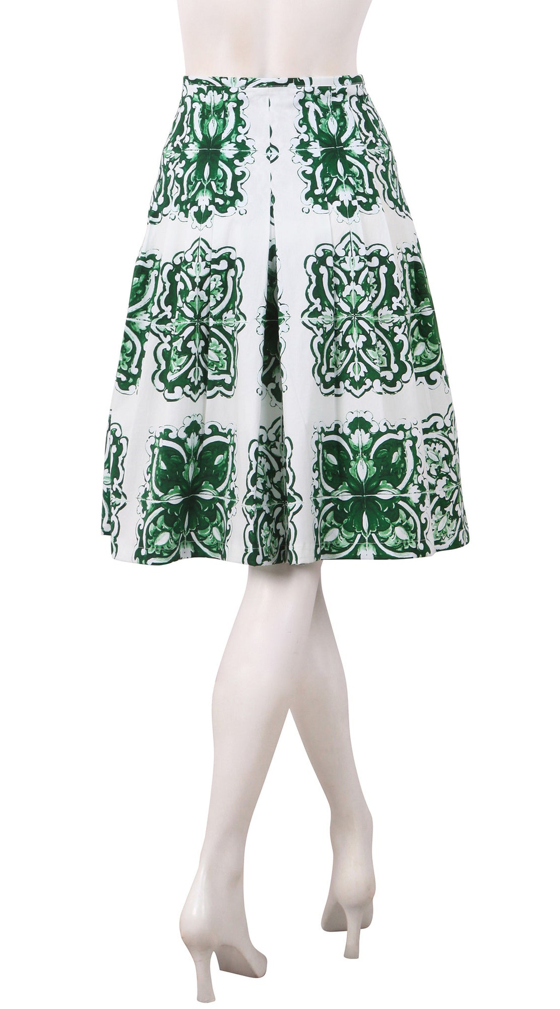 Regular | Maiolica | White Ivy Green | Back | Skirt By Samantha Sung