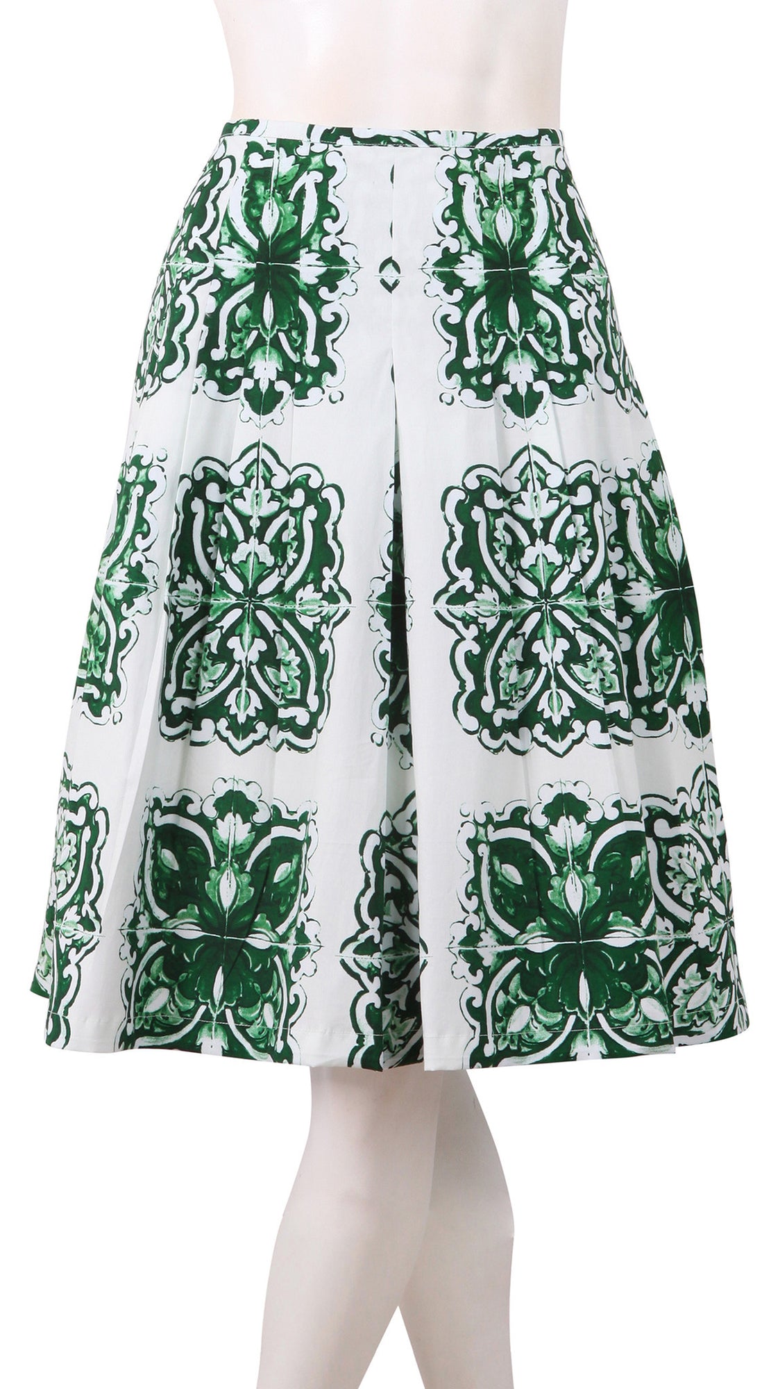 Regular | Maiolica | White Ivy Green | Front | Skirt By Samantha Sung